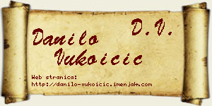 Danilo Vukoičić vizit kartica